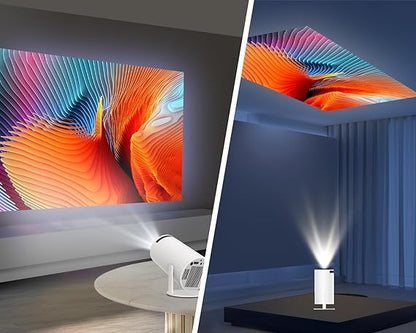 Compact 4K Smart Projector with WiFi6 & BT 5.0