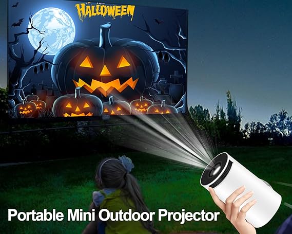 Compact 4K Smart Projector with WiFi6 & BT 5.0